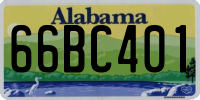 AL license plate 66BC401