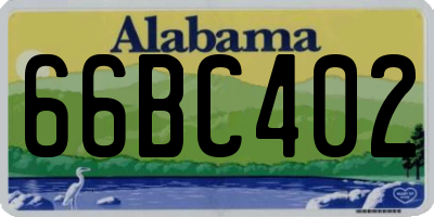 AL license plate 66BC402