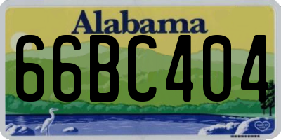 AL license plate 66BC404