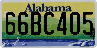 AL license plate 66BC405
