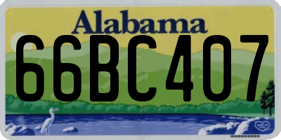 AL license plate 66BC407
