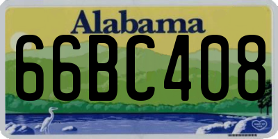 AL license plate 66BC408