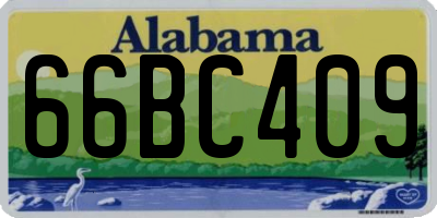 AL license plate 66BC409