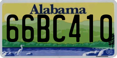 AL license plate 66BC410