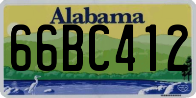 AL license plate 66BC412
