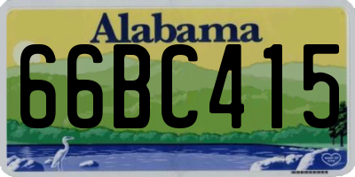AL license plate 66BC415