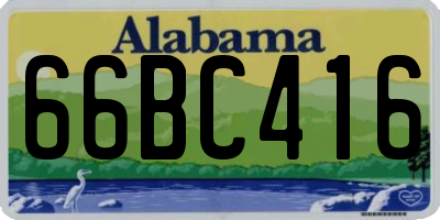 AL license plate 66BC416