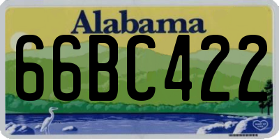 AL license plate 66BC422