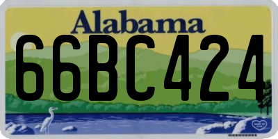 AL license plate 66BC424