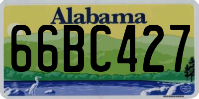 AL license plate 66BC427
