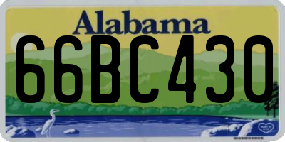 AL license plate 66BC430