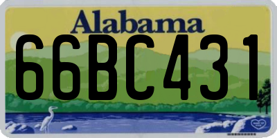 AL license plate 66BC431