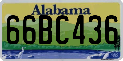 AL license plate 66BC436
