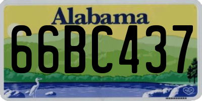 AL license plate 66BC437