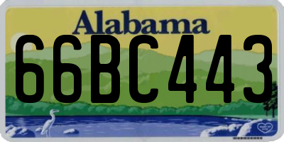 AL license plate 66BC443