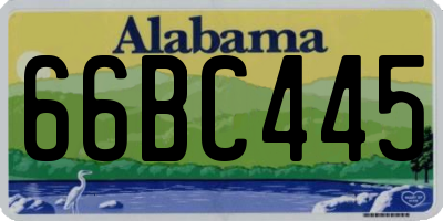 AL license plate 66BC445