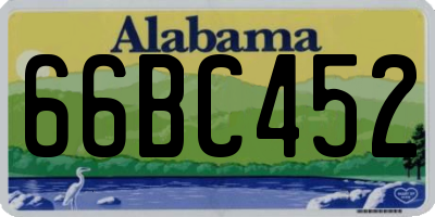 AL license plate 66BC452