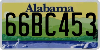 AL license plate 66BC453