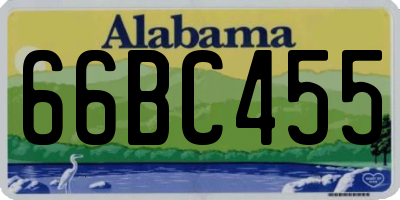 AL license plate 66BC455