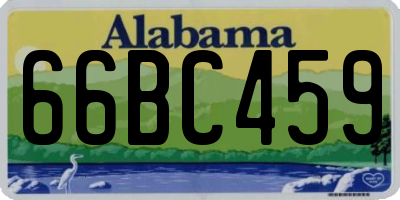 AL license plate 66BC459