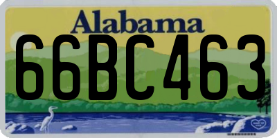 AL license plate 66BC463