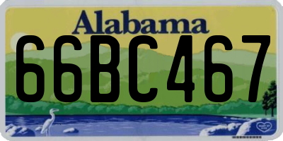 AL license plate 66BC467
