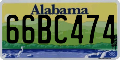 AL license plate 66BC474