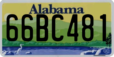 AL license plate 66BC481