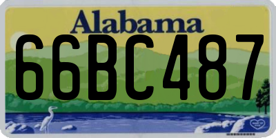 AL license plate 66BC487