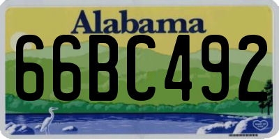AL license plate 66BC492