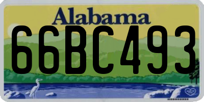 AL license plate 66BC493