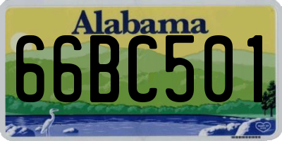 AL license plate 66BC501