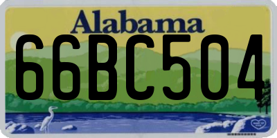 AL license plate 66BC504