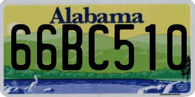 AL license plate 66BC510