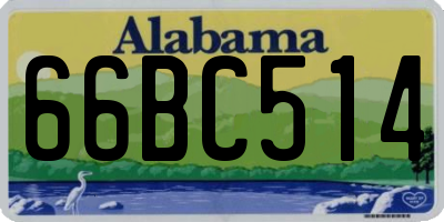 AL license plate 66BC514