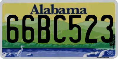AL license plate 66BC523
