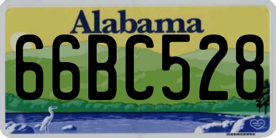 AL license plate 66BC528