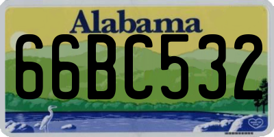 AL license plate 66BC532