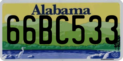 AL license plate 66BC533