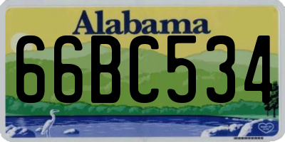 AL license plate 66BC534