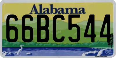 AL license plate 66BC544