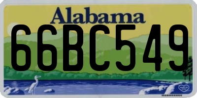 AL license plate 66BC549