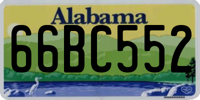 AL license plate 66BC552