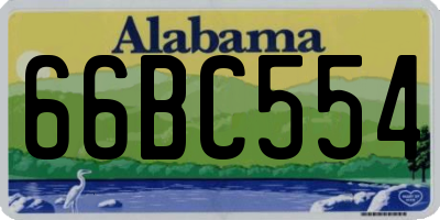 AL license plate 66BC554