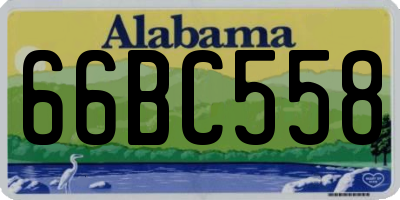 AL license plate 66BC558