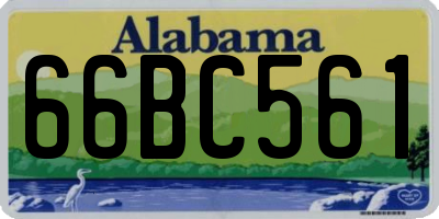 AL license plate 66BC561