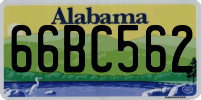 AL license plate 66BC562