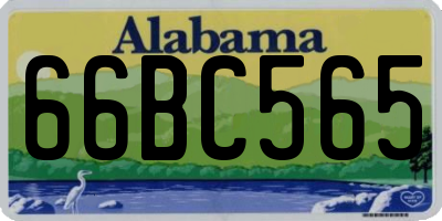 AL license plate 66BC565