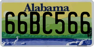 AL license plate 66BC566