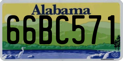 AL license plate 66BC571